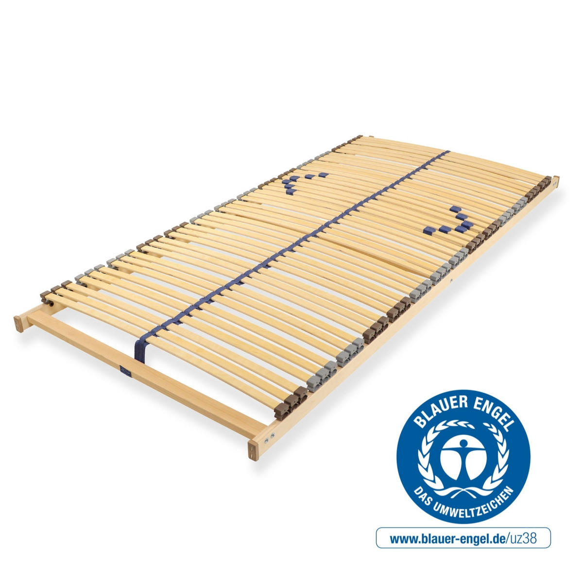 LATTENROST 140x200 cm fertig montiert Blauer Engel- 42 Latten 7-Zonen Traglast ca. 150 Kg Birkenschichtholz - Braun, Holz (140/200cm) - Sleepneo
