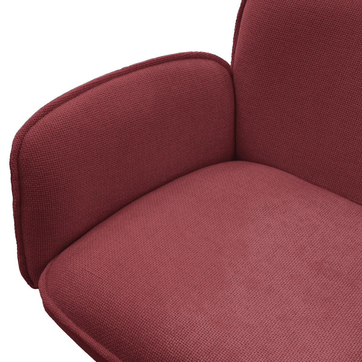 ESSZIMMERSTÜHLE 4er Set drehbar Rot mit Stoffbezug - Rot/Schwarz, Textil/Metall (63/89/68cm) - ML-DESIGN