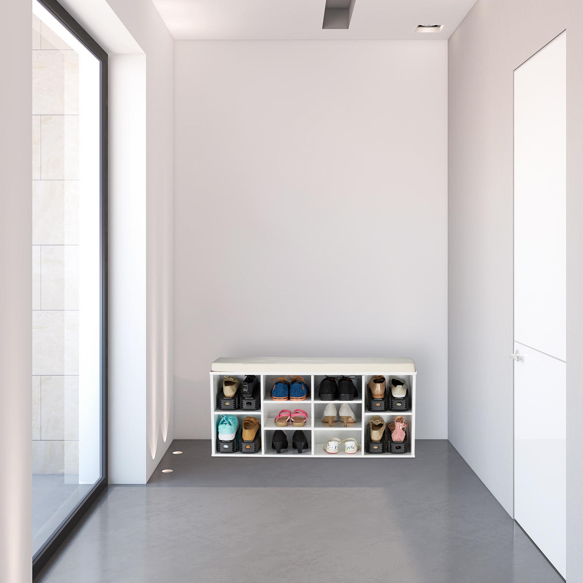 12XSTOJANY na obuv - čierna, plast (10/12/27cm) - Relaxdays