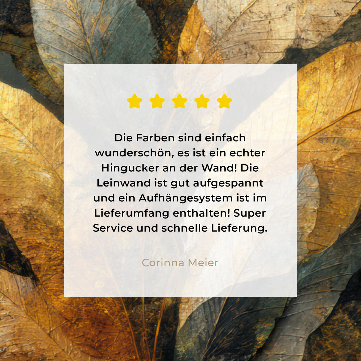 LEINWANDBILD Golden Leaf Komposition - Botanical Luxury Wandbilder 80x60 cm - Goldfarben/Schwarz, Textil (80/60cm) - MuchoWow