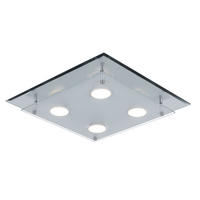 LED DECKENLEUCHTE ARENA Chrom Silber - Silberfarben, Glas (34/34/8cm) - Esto