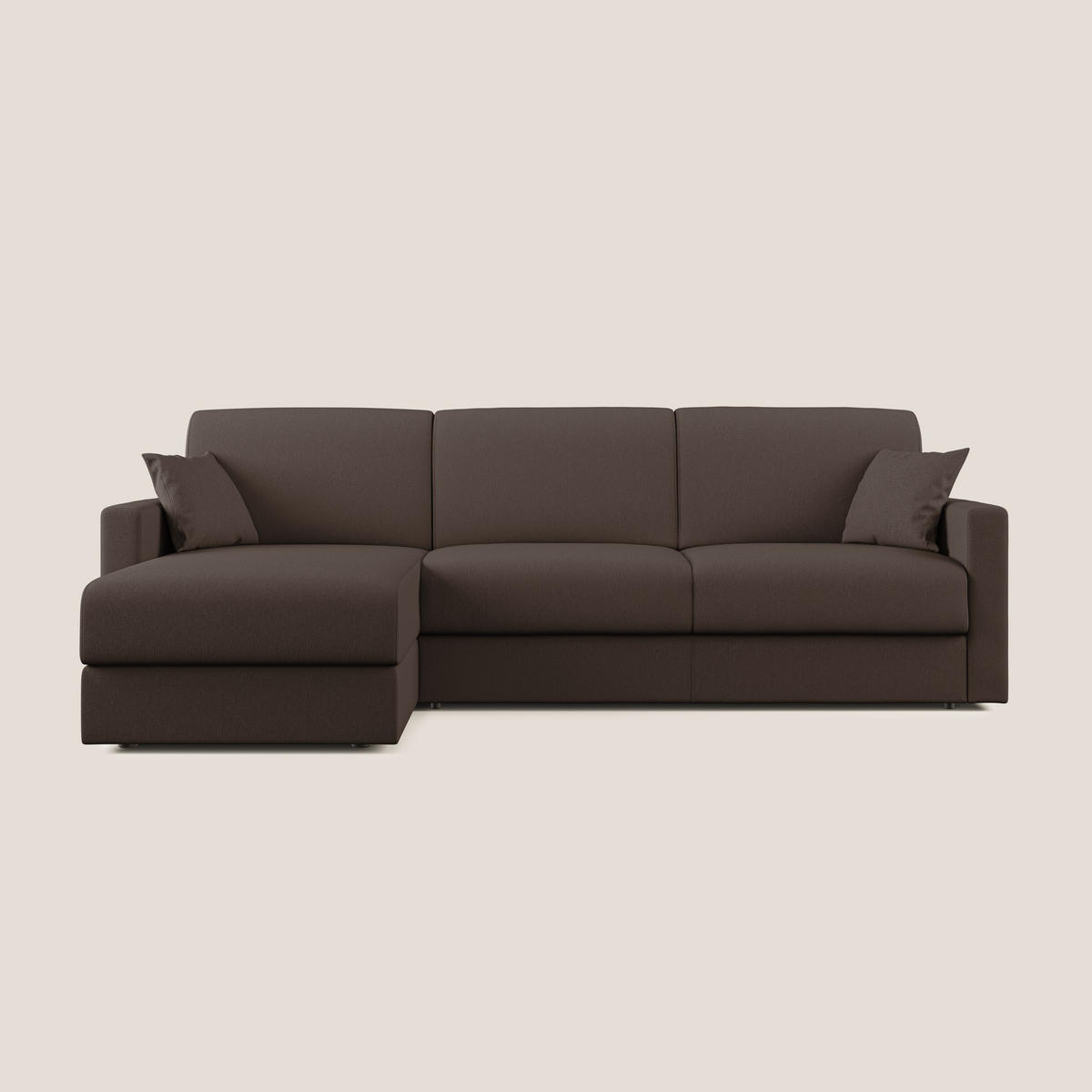 ECKSOFA LINKS Chris - Braun, Textil (288/96cm) - Divani.store