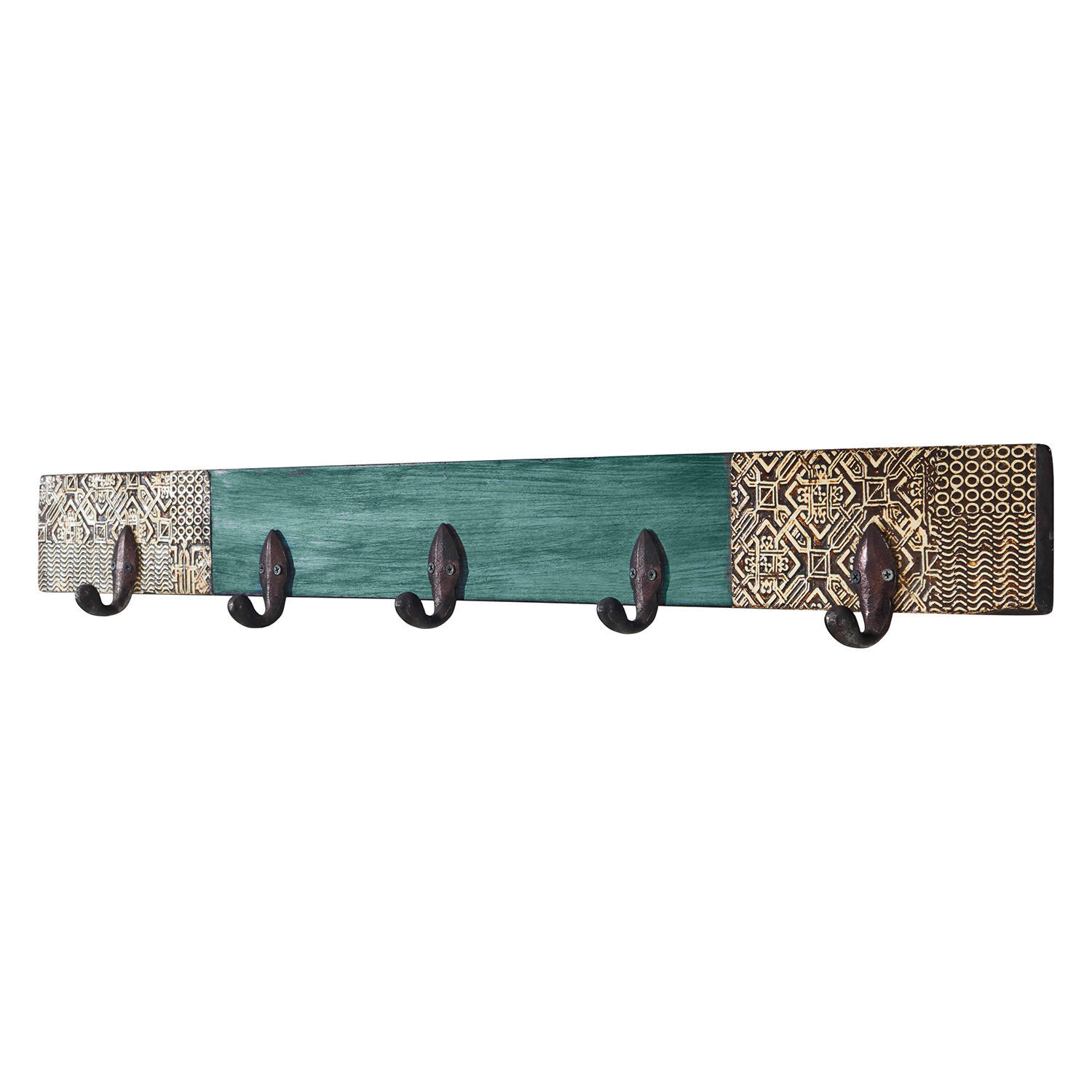 GARDEROBENLEISTE - Mango teilmassiv - Mango Dunkelbrau - Braun, Holz/Holzwerkstoff (90/8/2cm) - home24