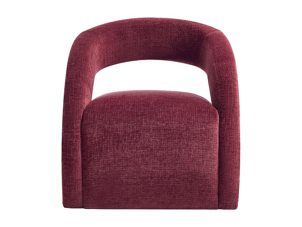 SESSEL - Chenille-Stoff - Bordeaux - LUCIOTA - Bordeaux, Textil (75/73.5/73.5cm) - Vente-Unique