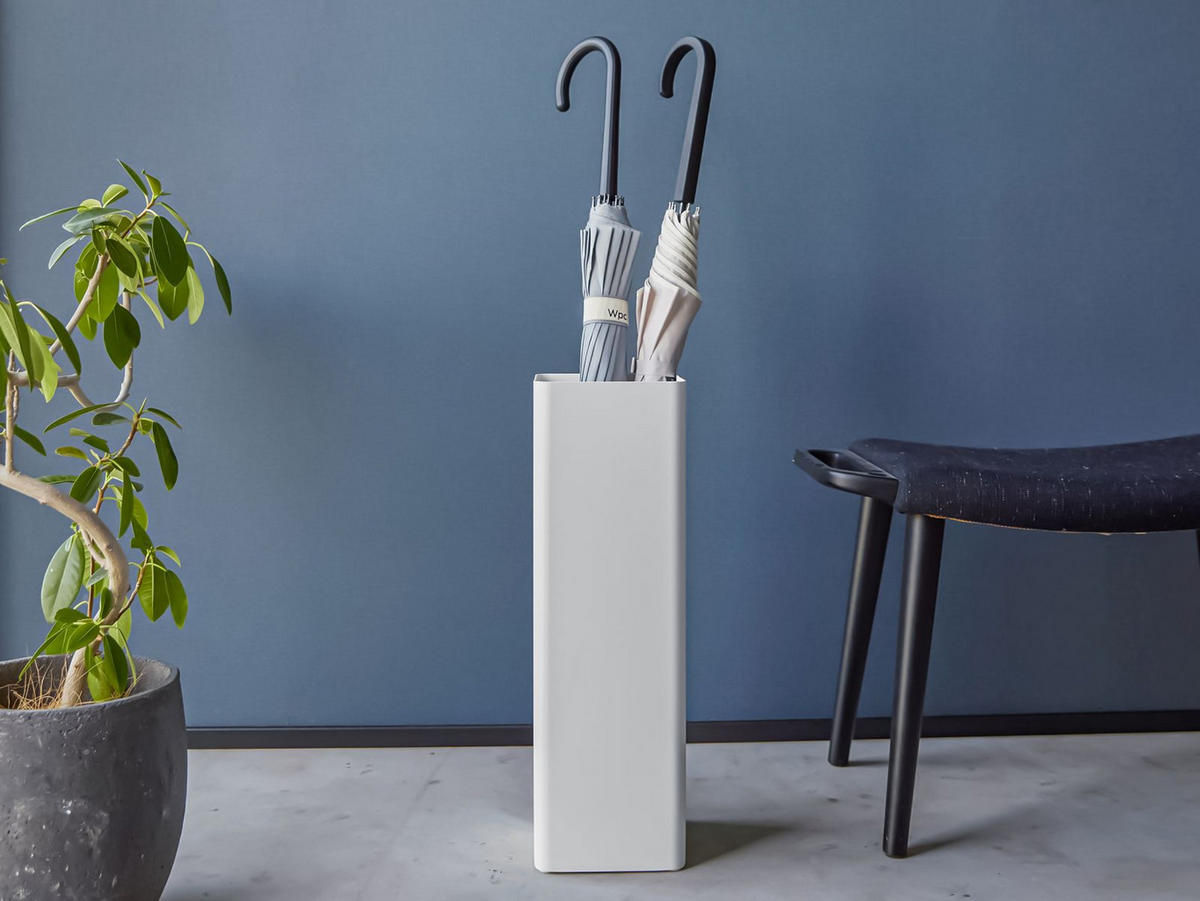 SCHIRMSTÄNDER Smart weiß 15/48/15 cm - Weiß, Metall (15/48/15cm) - Yamazaki