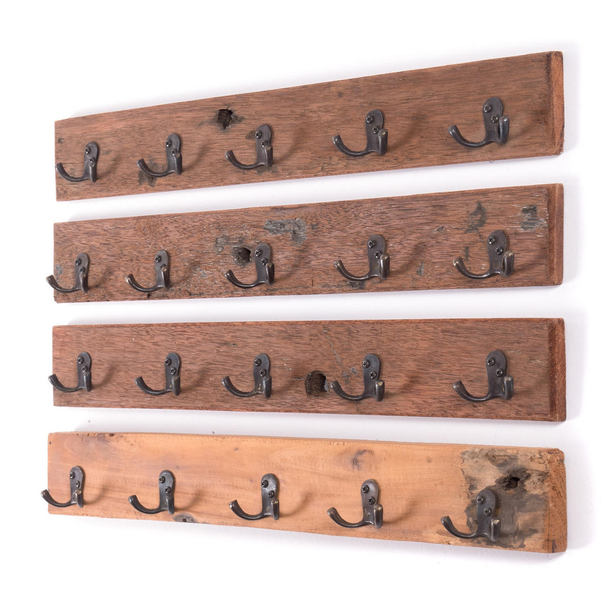 GARDEROBENLEISTE Cesta 60 Massivholz, 10 Haken braun - Naturfarben, Holz (60/8/5cm) - DESIGN DELIGHTS