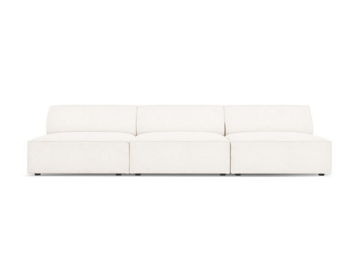 SOFA Jodie aus Boucle beige 3 Sitzplätze - Beige, Textil (102/70/240cm) - Micadoni