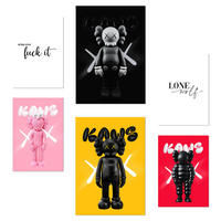 POSTER Set Mit 6 Kultige Kaws Farbenfroh A3 & A4 Rahmenlos - Klar, Papier (29/3cm) - Nacnic