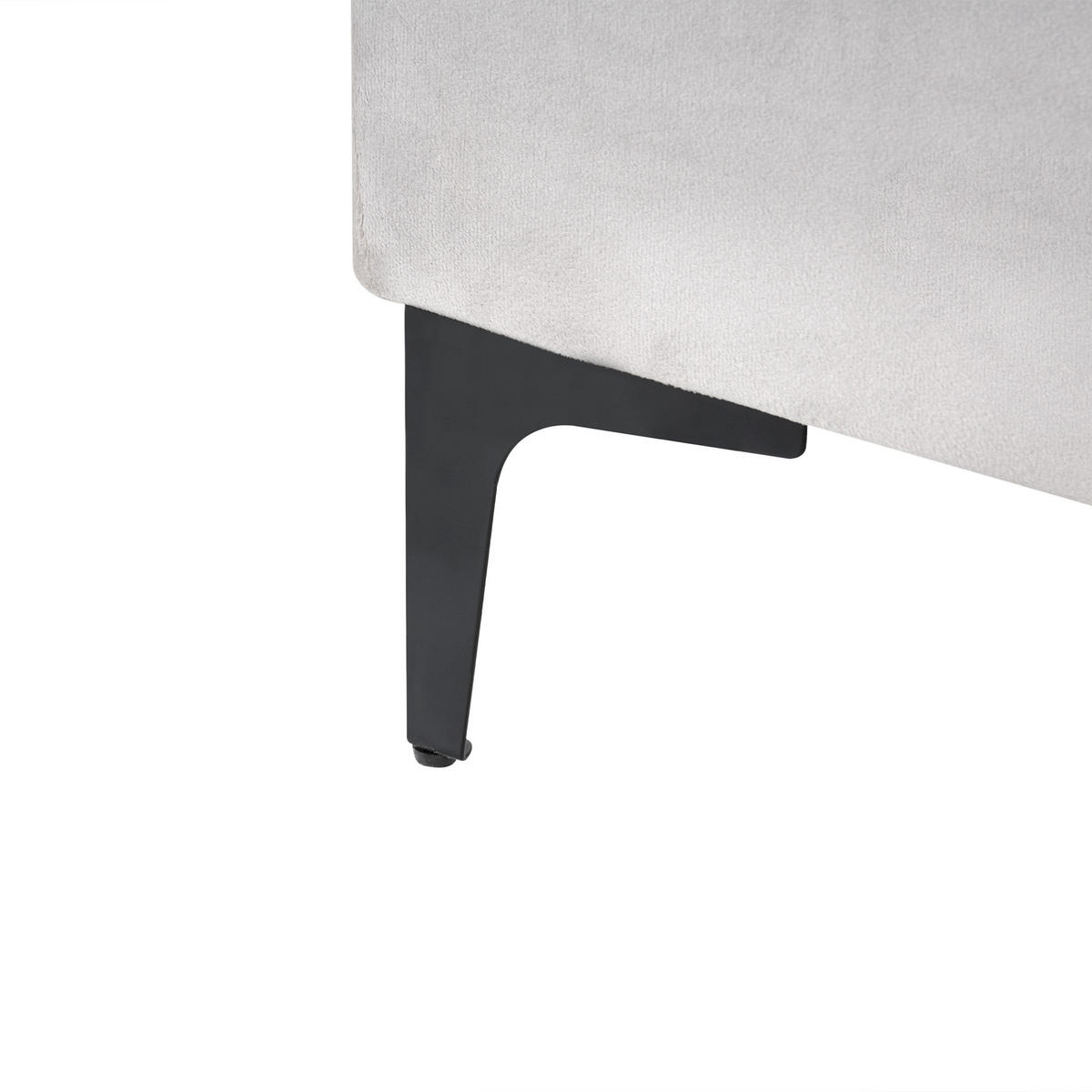 BETT mit Lattenrost 180/200 cm Hellgrau Suzette - Hellgrau, Textil (180/200cm) - Beliani