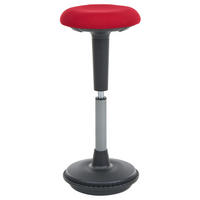 BALANČNÍ STOLIČKA Látka Červená Estell - černá/červená, plast (33/63/33cm) - Beliani