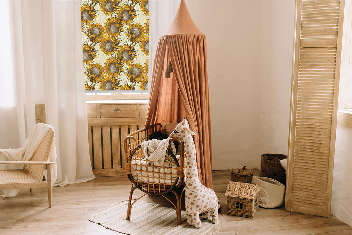 VNÚTORNÁ roleta - okenná roleta - roleta - 120x140 cm - Slnečnica - žltá, plast (120/140/0.5cm) - TULUP