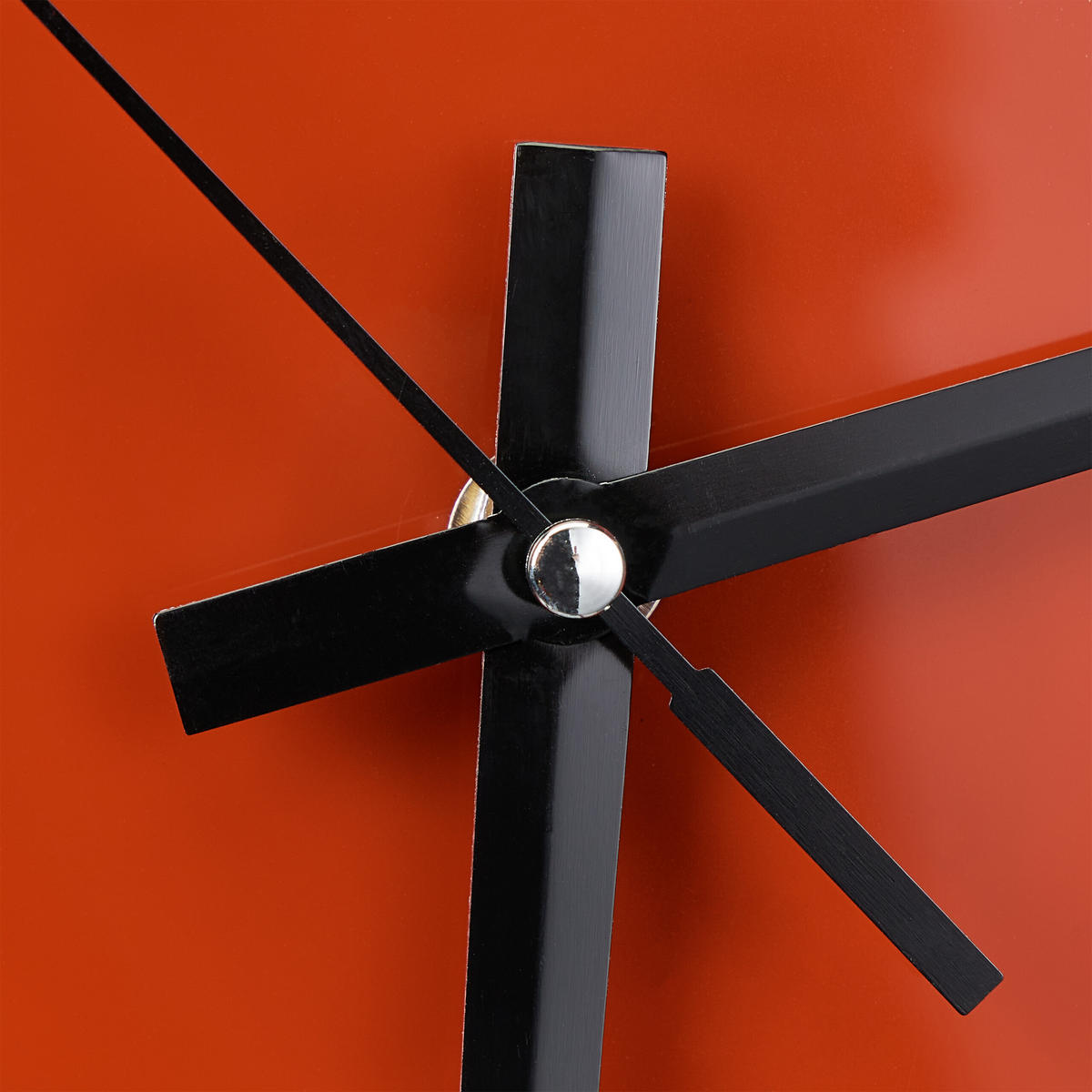 DIY-WANDUHR - Rot, Kunststoff/Metall (100/100/3.5cm) - Relaxdays