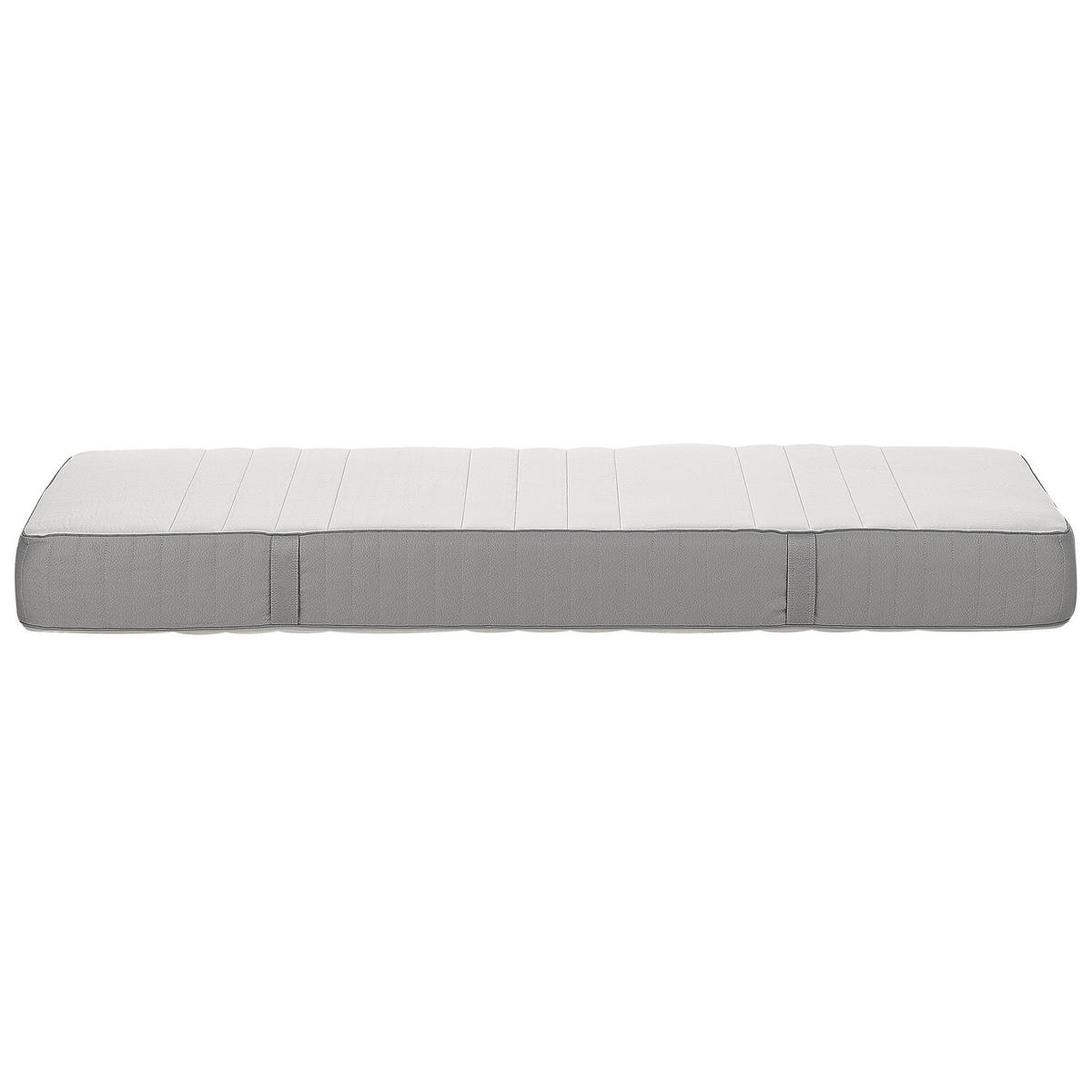 MEMORY-SCHAUMMATRATZE H3/4 Fest 80/200 cm Whisper - Weiß, Textil (80/200cm) - Beliani