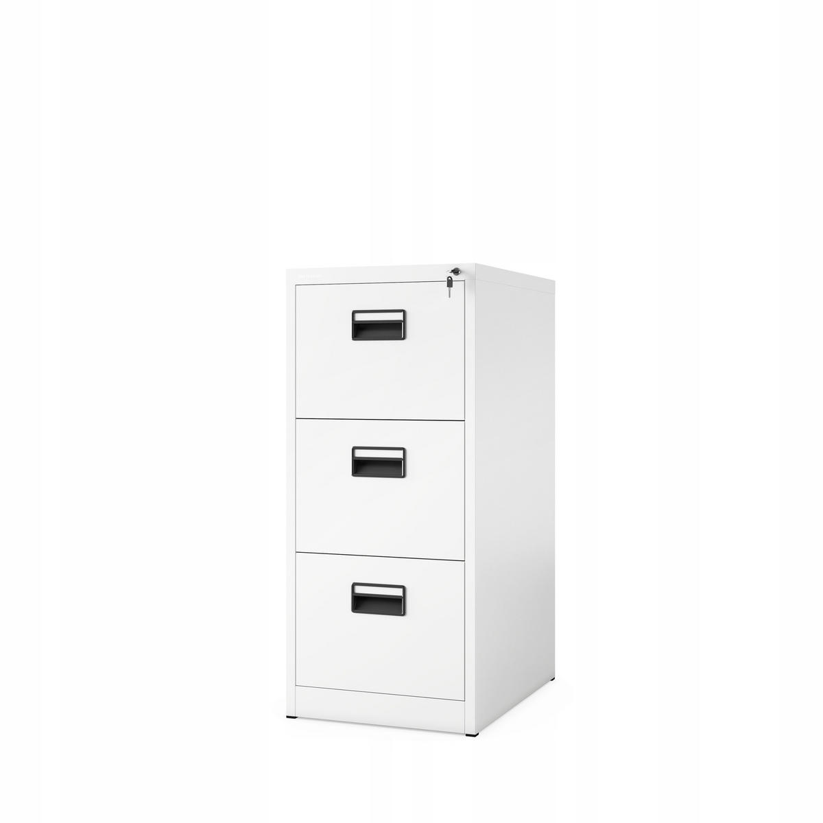AKTENSCHRANK mit 3 Schubladen SARA V3 - Weiß, Metall (46/102/62cm) - Jan Nowak