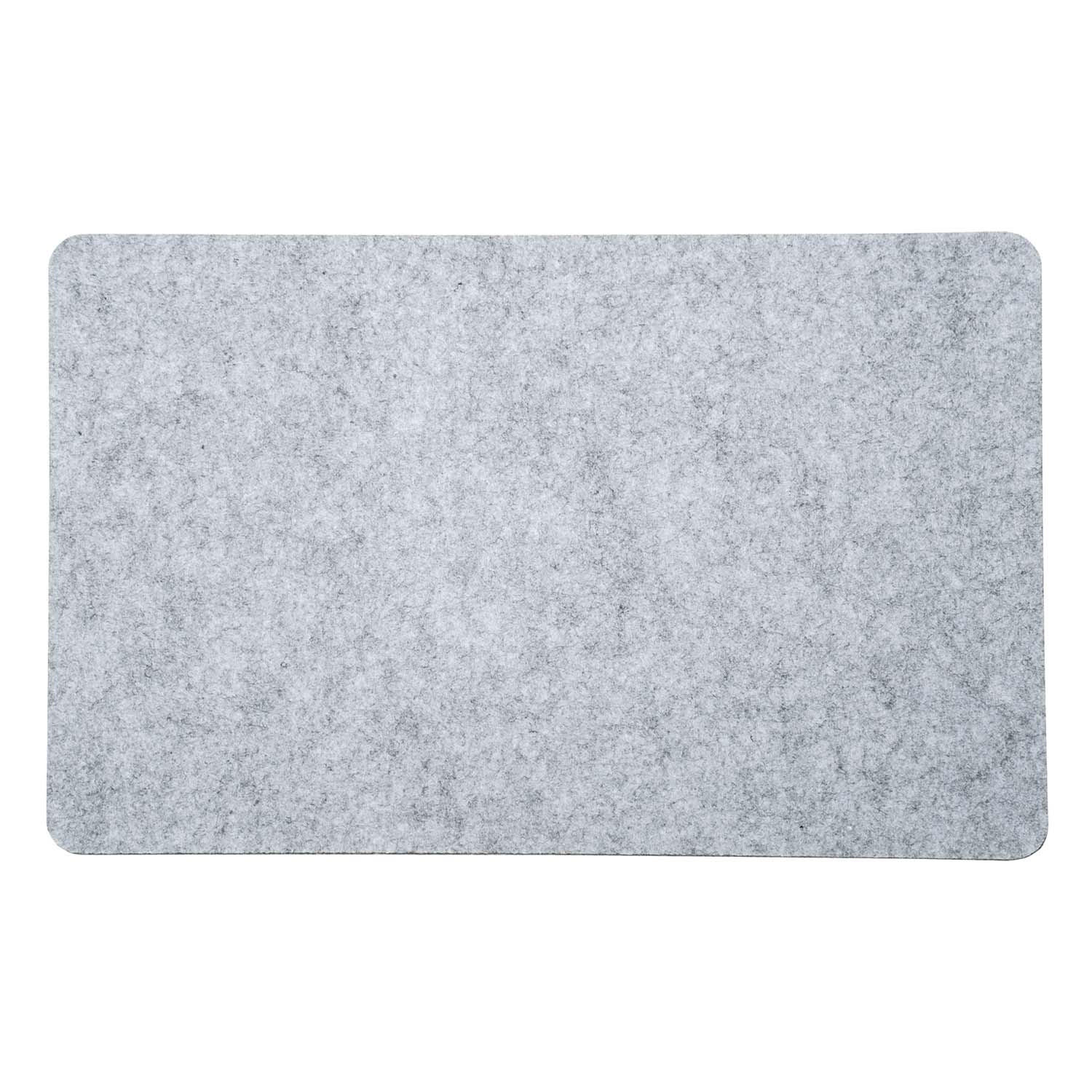 PLATZSETS, 10 Stück, Filz-Optik, hellgrau - 45 x 30 cm - Hellgrau, Textil (45/30/0.3cm) - Kesper