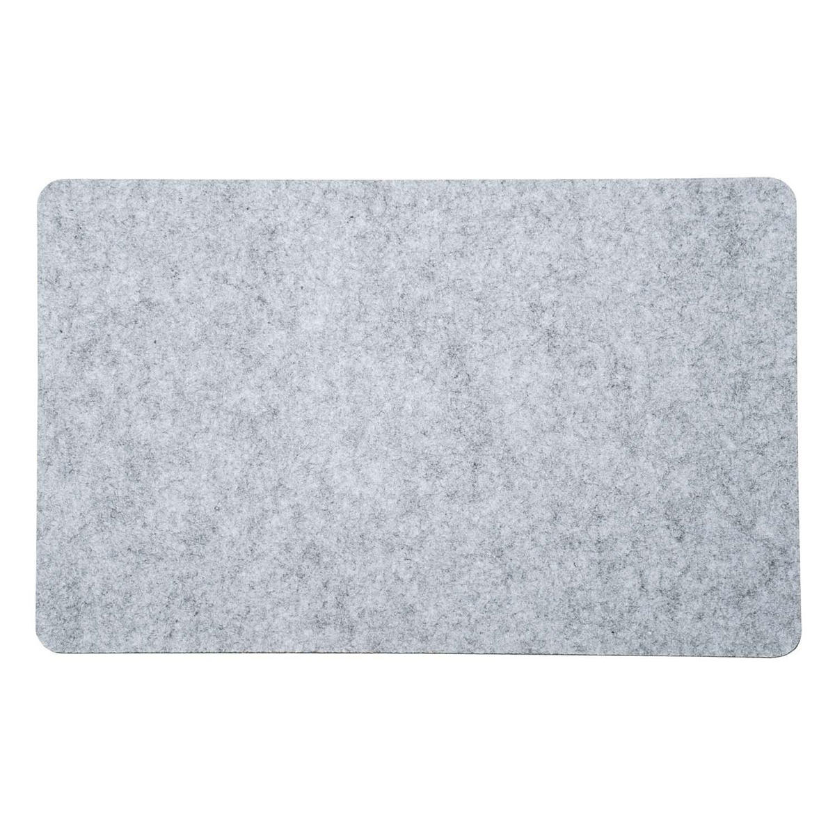 PLATZSETS, 10 Stück, Filz-Optik, hellgrau - 45 x 30 cm - Hellgrau, Textil (45/30/0.3cm) - Kesper