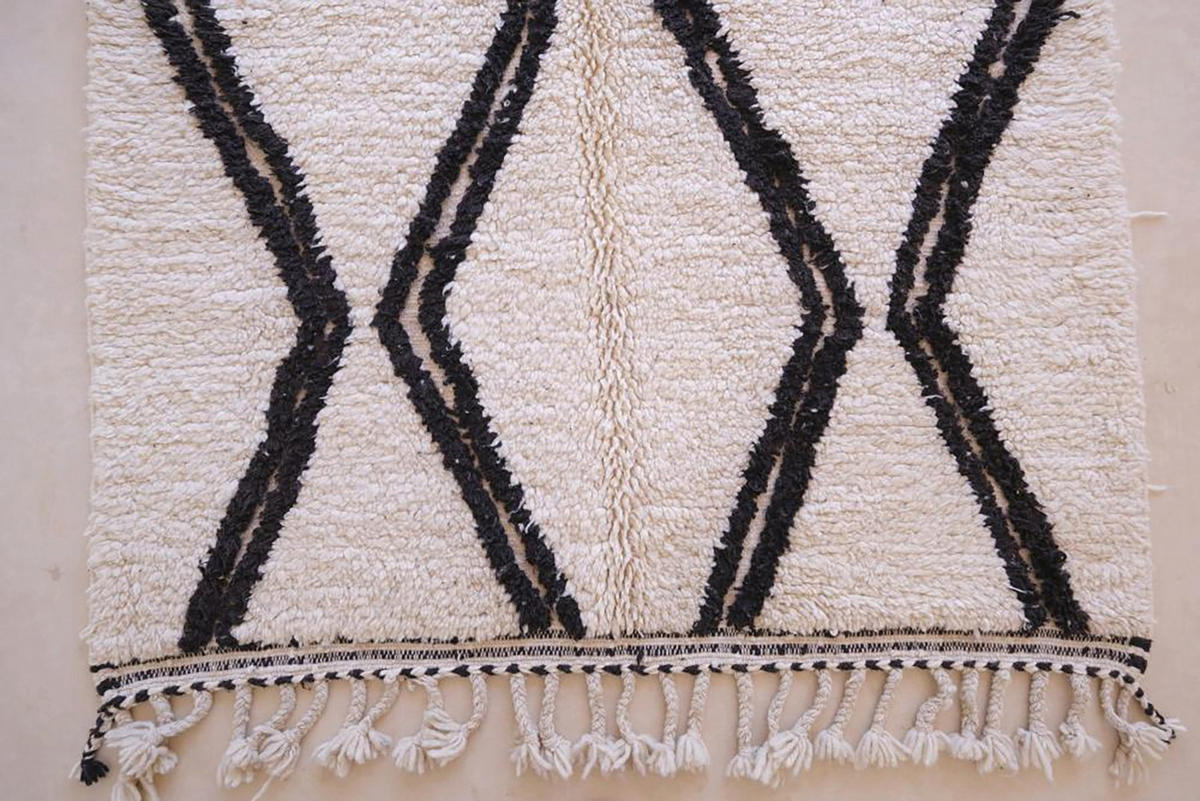 BERBERTEPPICH aus reiner Wolle 151x 243 cm - Beige, Naturmaterialien (151/243cm) - AFK Living