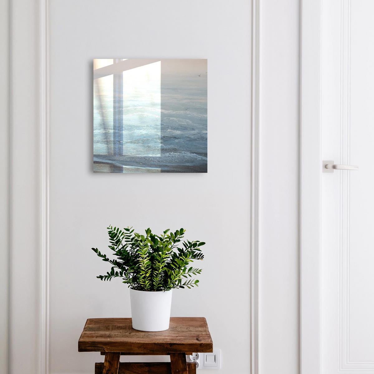 SCHLÜSSELBOX Schwarz 30x30 cm- Türöffnung nach rechts - Maritime Harmonie - Blau, Metall (30/30/5cm) - TULUP