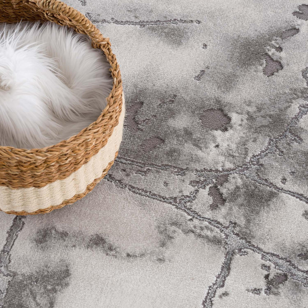 KURZFLOR-TEPPICH Chic 501 Grau 140x200 cm - Grau, Textil (140/200cm) - carpet city