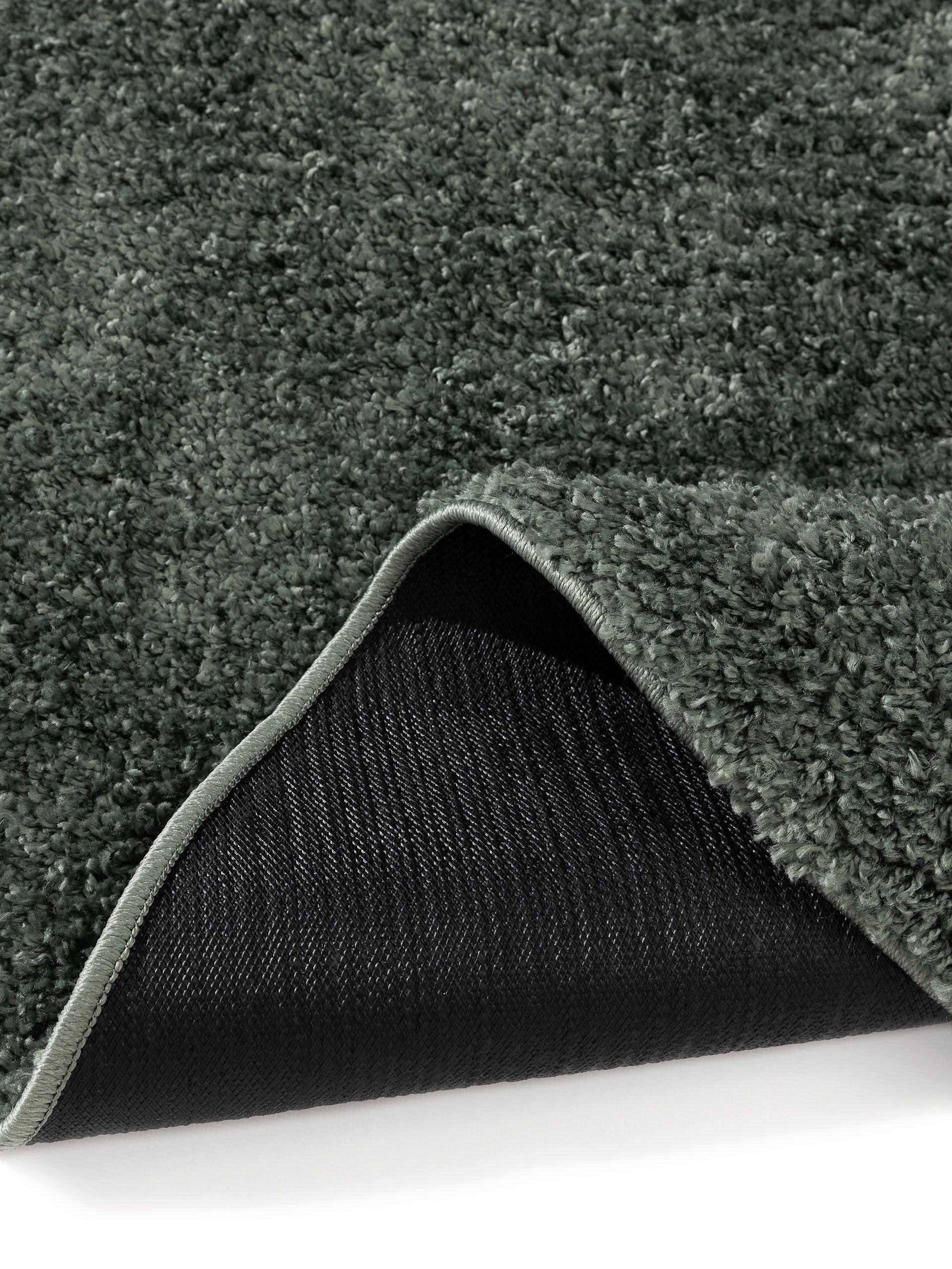 HOCHFLORTEPPICH Soho Hellgrün ø 160 cm rund - Hellgrün, Kunststoff (160/160cm) - benuta