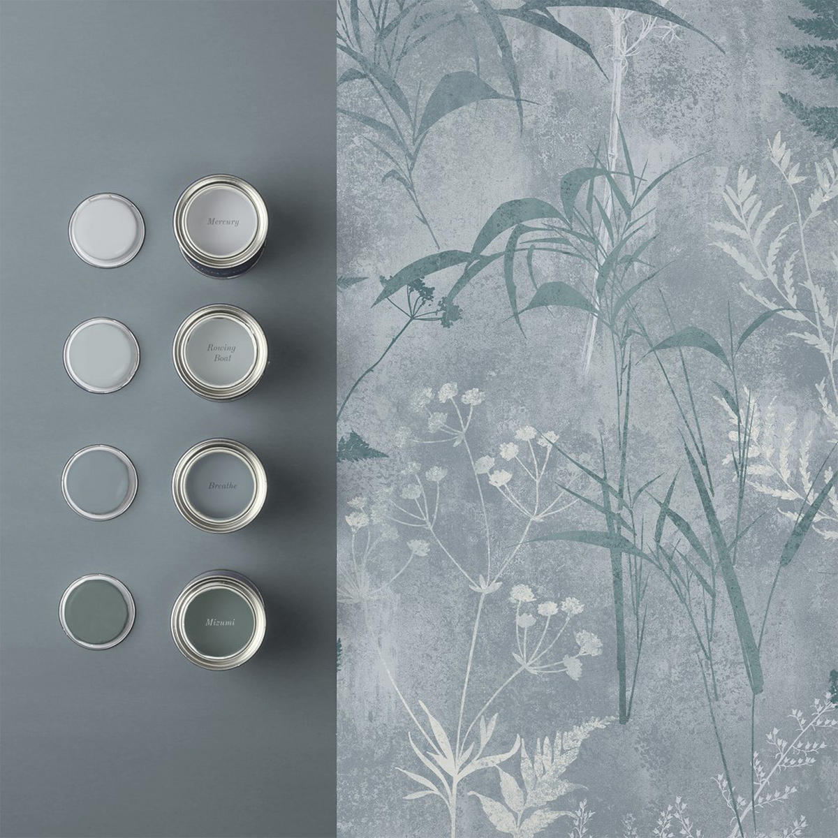 VLIESTAPETE Restore Sky - Hellblau, Papier/Kunststoff (52/1005cm) - Graham & Brown