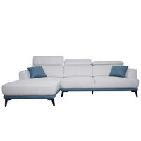 SOFA L-FORM Hellgrau - Hellgrau, Textil (277/170cm) - MCW