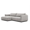 ECKSOFA TAUER 5-Sitzer, weiß - Schwarz/Weiß, Holzwerkstoff/Kunststoff (174/292cm) - Courtois Laville