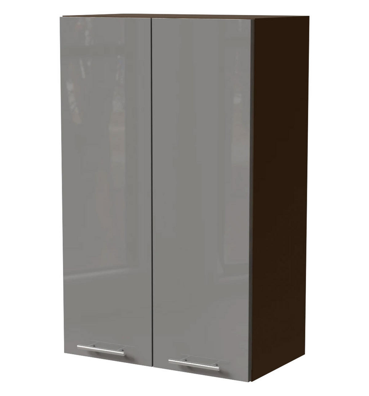 KÜCHENHÄNGESCHRANK Essen W4/60 Grau Hochglanz / Lava Matt 60 / 32,5 / 96cm - Dunkelgrau/Grau, Holz/Holzwerkstoff (60/96/32.5cm) - Feldmann-Wohnen