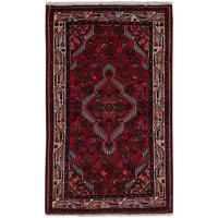 ORIENTTEPPICH handgeknüpft Assadabad Rot 124/74 cm Schurwolle - Rot, Textil (74/124cm) - Looma