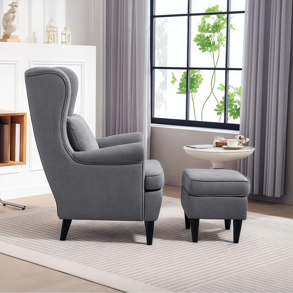 SESSEL Grau 83.0/75.0/104.0cm - Grau, Textil (75/104/83cm)