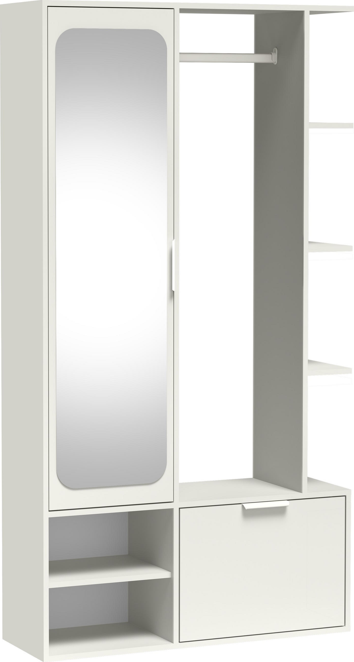 WFL Group Garderobe Weiß 100x189.4x33 cm