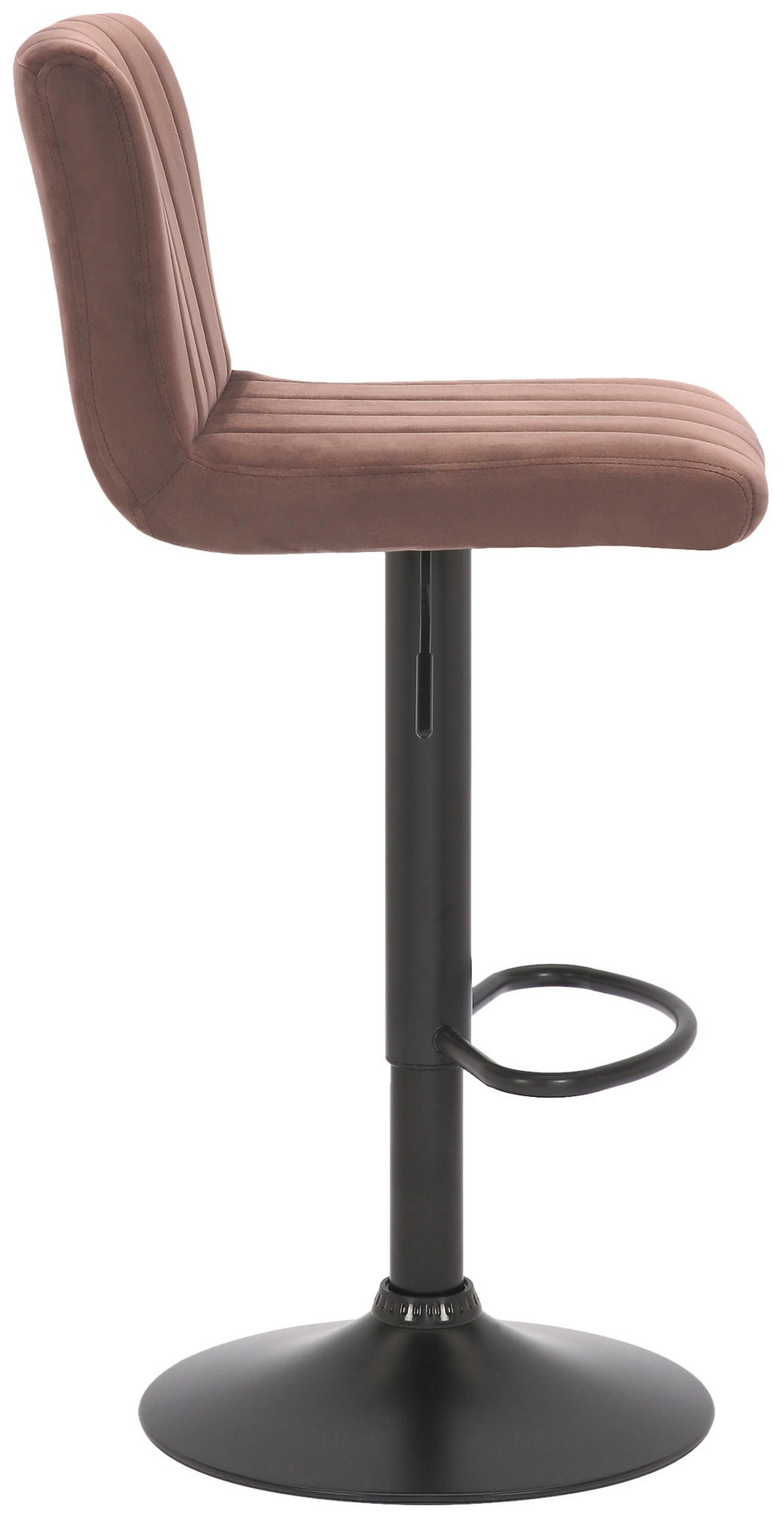 BARHOCKER 2er Set Samt braun - Braun, Textil/Metall (41/87/49cm) - CLP