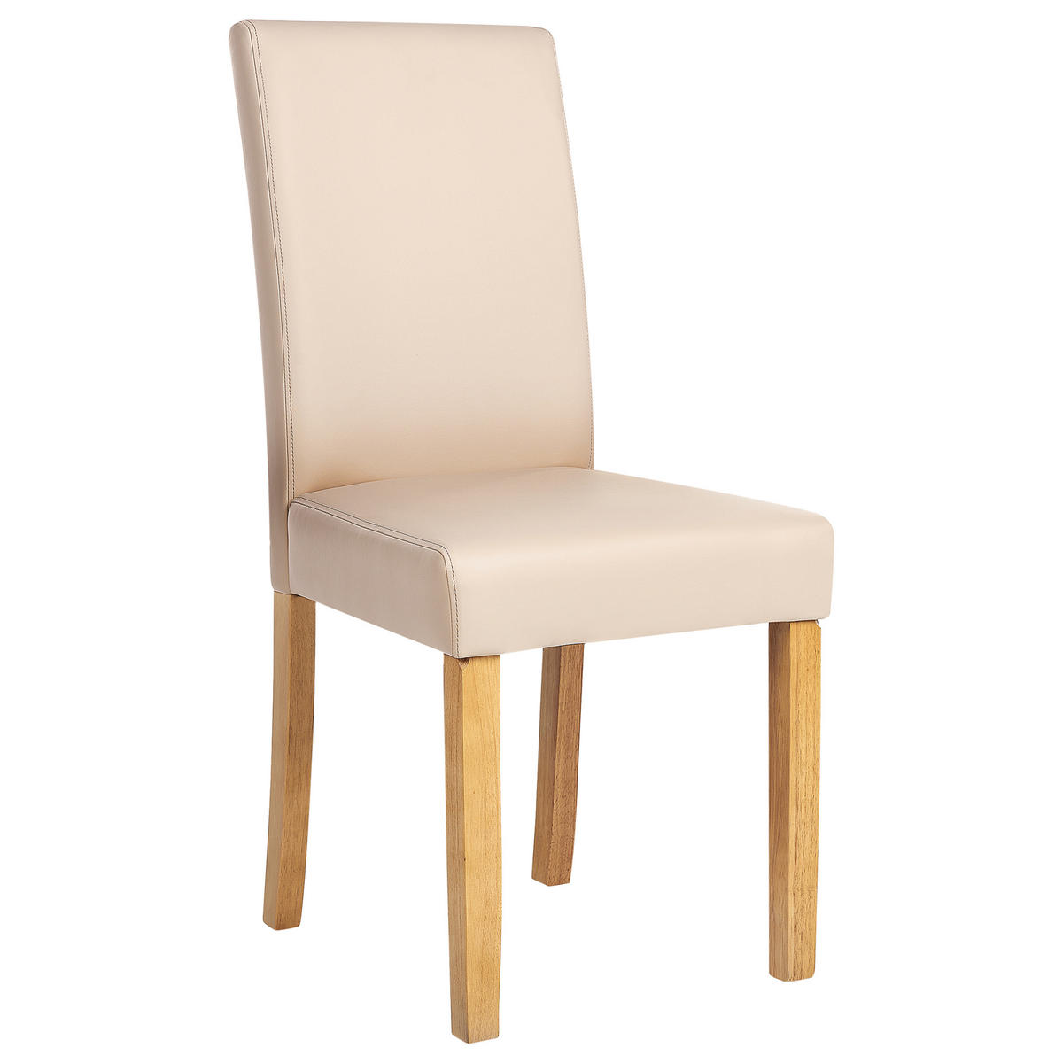 JÍDELNÍ ŽIDLE sada 2 ks Umělá kůže Béžová Broadway - béžová, dřevo/textil (42/93/59cm) - Beliani