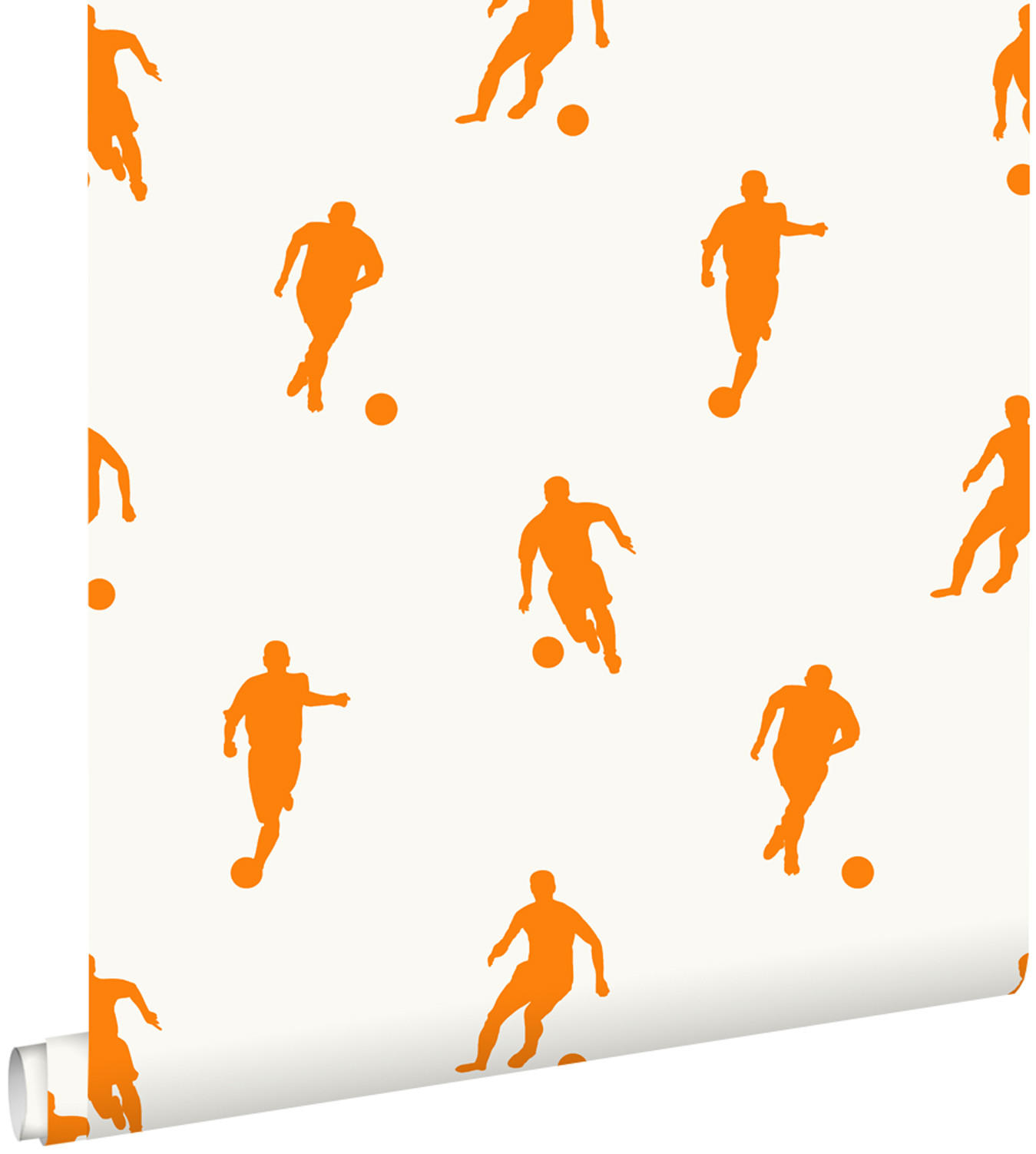 TAPETE Fußballspieler 53 cm x 10.05 m - Orange, Papier (53/0.1cm) - ESTAhome