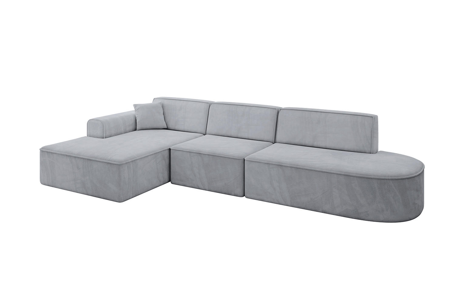 ECKSOFA Ottomane Links IREA-L2-v3 - 327x165x77 cm Grau - Titanfarben, Holzwerkstoff/Textil (327/165cm) - ALTDECOR