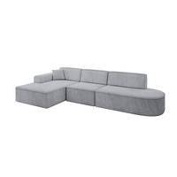 ECKSOFA Ottomane Links IREA-L2-v3 - 327x165x77 cm Grau - Titanfarben, Holzwerkstoff/Textil (327/165cm) - ALTDECOR