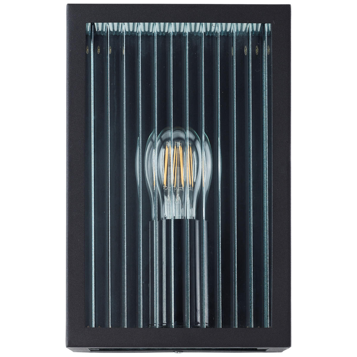 AUSSENWANDLEUCHTE Getta Schwarz 10/17/26 cm - Schwarz, Metall (17/26/10cm) - Brilliant