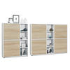WOHNZIMMERSET Miami Eiche sägerau - Eiche San Remo, Holzwerkstoff (214.5/105.5/35.5cm) - Vladon