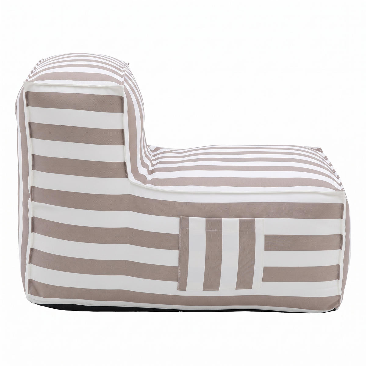OUTDOOR Sitzsack SOFT mit Rückenlehne für Garten & Terrasse, Beige - Beige, Textil (70/75/100cm) - Muffo