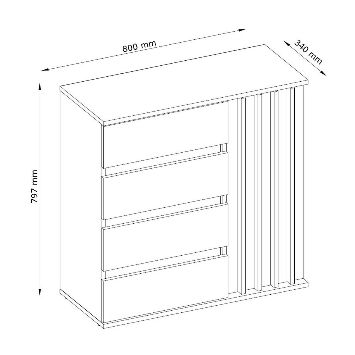GARDEROBEN-SET Doris artisan eiche graphitgrau 200 cm / 34 cm / 202 cm - Anthrazit/Grau, Holz/Holzwerkstoff (200/202/34cm) - Feldmann-Wohnen