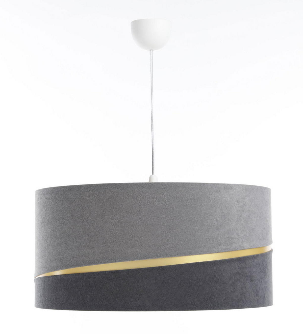 HÄNGELEUCHTE Grau 50/25 cm - Goldfarben/Grau, Kunststoff (50/0.4/25cm) - ONZENO