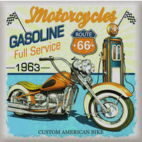 WANDTATTOO Vintage Motorrad 30 x 30 cm - Multicolor, Papier (30/30/30cm) - Sanders & Sanders