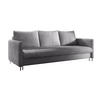 SCHLAFSOFA Belis Boucle in Grau - Grau, Holzwerkstoff/Textil (216/95/91cm) - Bettso
