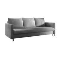 SCHLAFSOFA Belis Boucle in Grau - Grau, Holzwerkstoff/Textil (216/95/91cm) - Bettso