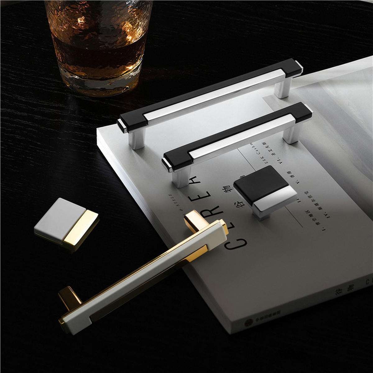 MÖBELGRIFF Schwarz 6er-Set 128 mm - Goldfarben, Metall (0.1/2.8/1.54cm)
