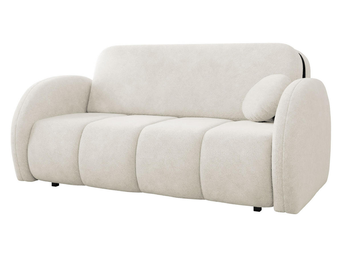 SCHLAFSOFA Viva Comfy IV - Creme/Schwarz, Holz/Textil (172/85/103cm) - MIRJAN24