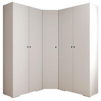 GARDEROBEN-SET 236,7/181,7/47 - Schwarz/Weiß, Holz/Kunststoff (181.7/236.7/47cm) - Abiks Möbel