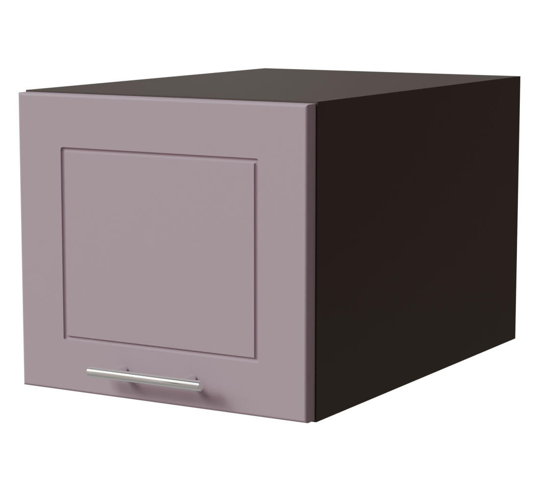 AUFSATZSCHRANK Bari W6B/40 Lava / RAL 4009 pastellviolett 40 / 59 / 36cm - Dunkelgrau/Violett, Holz/Holzwerkstoff (40/36/59cm) - Feldmann-Wohnen
