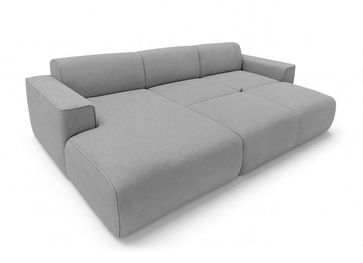 ECKSOFA L Form Ruyam Dunkelgrau 310/165/78 cm – Schlaffunktion Links - Dunkelgrau/Schwarz, Kunststoff/Textil (170/310cm) - AX Living