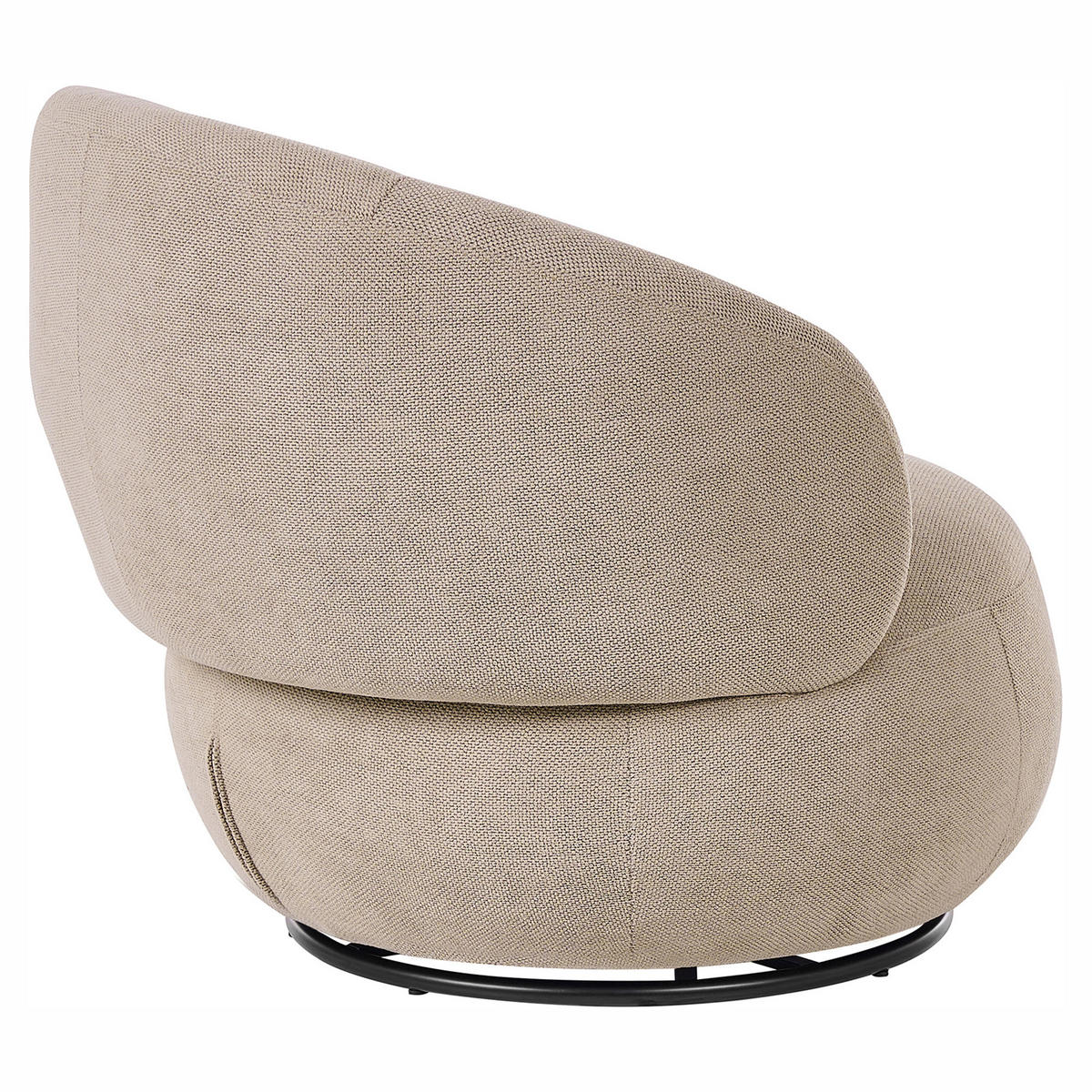 DREHSESSEL Taupe Vammala - Taupe, Textil/Metall (73/69/82cm) - Beliani